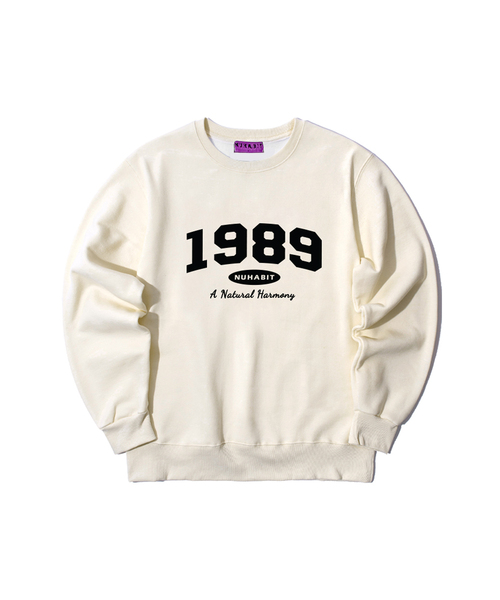 NUHABIT(ニューハビット)の「N/H DAILY CLOTHES オーバーサイズ 裏起毛 スウェット_アイボリー (SOM4-4NH1191)(スウェット・メンズ・アイボリー・LARGE/MEDIUM/X-LARGE)」の1枚目の写真