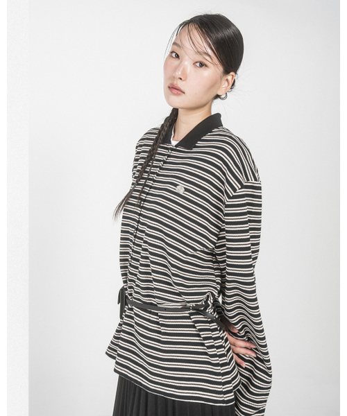 HAVISM(ヘビズム)の「AURORA STRIPE COLLAR CARDIGAN(BLACK)(カーディガン/ボレロ・レディース・その他・ONE SIZE)」の5枚目の写真
