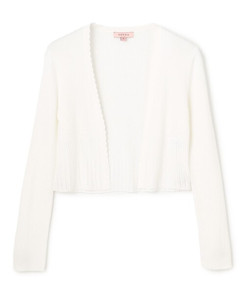 TOCCA(トッカ)の「EYELET AJISAI ボレロ(カーディガン/ボレロ・レディース・ネイビー系/アイボリー系/ピンク系/ライトグリーン系・MEDIUM/SMALL)」の21枚目の写真