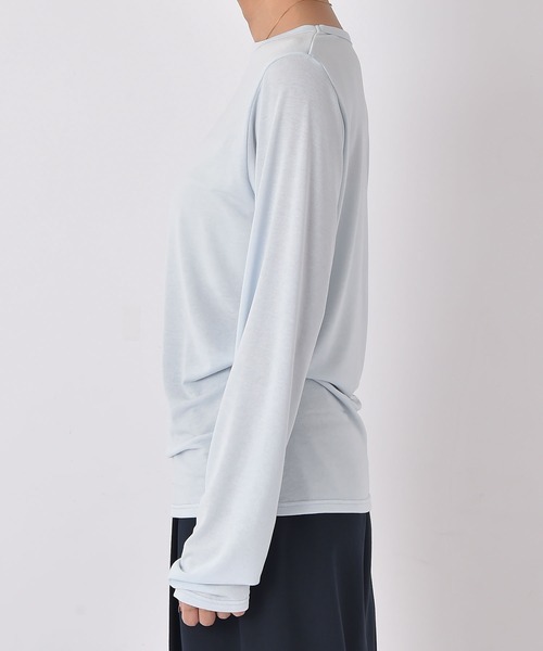 AKTE(アクテ)の「リラックスカットソープルオーバー(Tシャツ/カットソー・レディース・ライラック/ライトブルー/ホワイト/ネイビー・FREE)」の10枚目の写真