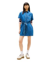 tommy jeans | シャンブレーミニシャツワンピース(ワンピース)