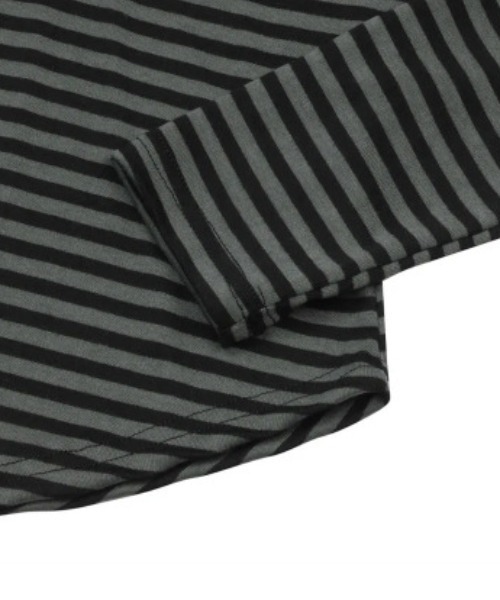 MUCENT(ムセント)の「◇MUCENT◇ブランド直輸入正規品/ASTON STRIPE SLIM HOOD T アストンストライプスリムフードティ(パーカー・レディース・チャコール・FREE)」の10枚目の写真