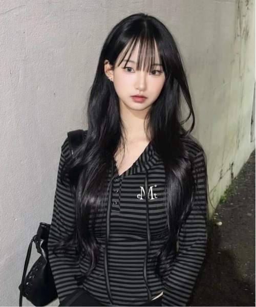 MUCENT(ムセント)の「◇MUCENT◇ブランド直輸入正規品/ASTON STRIPE SLIM HOOD T アストンストライプスリムフードティ(パーカー・レディース・チャコール・FREE)」の4枚目の写真