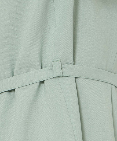 Rose Tiara（ローズティアラ）の「【速乾性/吸汗性】ラップ風シャツワンピース（ワンピース・レディース・グリーン/ネイビー・42/38/46）」の19枚目の写真