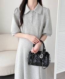 ABITOKYO（アビトーキョー）の「ボリュウーム袖ポロ衿Aラインロングワンピース（ワンピース）」