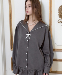 DEWEDEWE（デュイデュイ）の「セーラーシャツ_グレー（シャツ/ブラウス）」