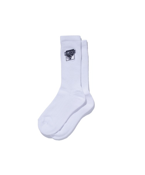 XLARGE(エクストララージ)の「FLIP OG EMB SOCKS(ソックス/靴下・メンズ・ブラック/ホワイト・ONE SIZE)」の2枚目の写真