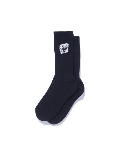 XLARGE(エクストララージ)の「FLIP OG EMB SOCKS(ソックス/靴下・メンズ・ブラック/ホワイト・ONE SIZE)」の1枚目の写真