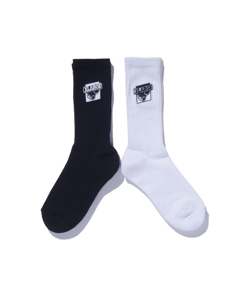 XLARGE(エクストララージ)の「FLIP OG EMB SOCKS(ソックス/靴下・メンズ・ブラック/ホワイト・ONE SIZE)」の3枚目の写真