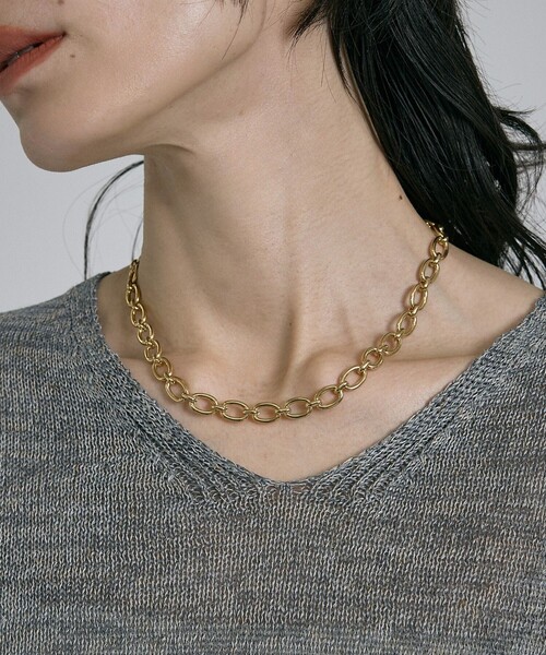 qualite（カリテ）の「【ステンレス】シックチェーンネックレス/シルバーチェーン/ゴールドチェーン（ネックレス・レディース・ゴールド/シルバー・フリー）」の2枚目の写真