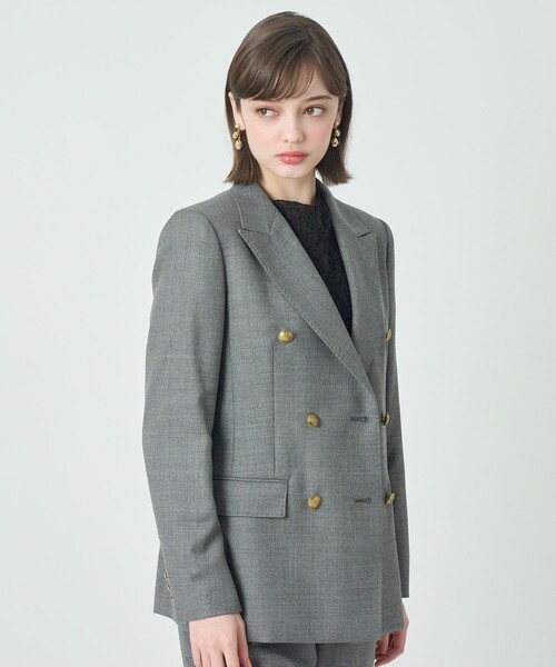 ANAYI(アナイ)の「ウールオックスダブルジャケット(テーラードジャケット・レディース・ネイビー/トップグレー・36/38)」の12枚目の写真