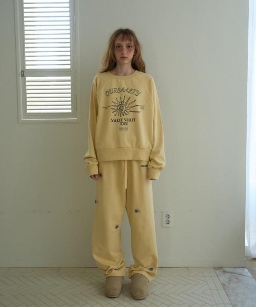 oursaalty(アウアソルティ)の「FOSSIL WIDE PANTS(スウェットパンツ・レディース・レモンイエロー・FREE)」の11枚目の写真