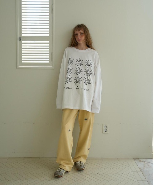 oursaalty(アウアソルティ)の「FOSSIL WIDE PANTS(スウェットパンツ・レディース・レモンイエロー・FREE)」の10枚目の写真