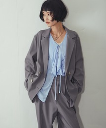 ANOTHER S（アナザーエス）の「ダブルジャケット&ワイドパンツセットアップスーツ（スーツセット）」