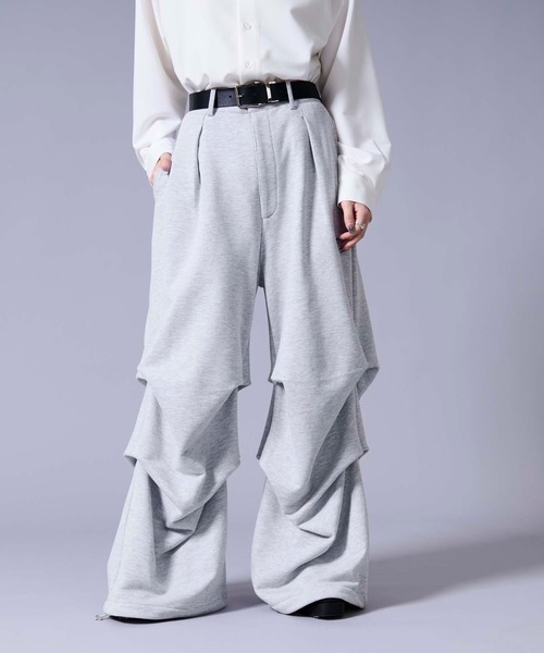 Ellno Loset(エルノロゼット)の「2wayタックヘビースウェットパンツ(スウェットパンツ・メンズ・グレー/ブラック・LARGE/MEDIUM/SMALL)」の13枚目の写真
