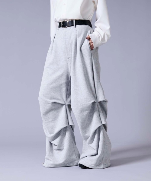 Ellno Loset(エルノロゼット)の「2wayタックヘビースウェットパンツ(スウェットパンツ・メンズ・グレー/ブラック・LARGE/MEDIUM/SMALL)」の15枚目の写真