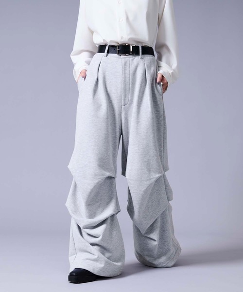 Ellno Loset(エルノロゼット)の「2wayタックヘビースウェットパンツ(スウェットパンツ・メンズ・グレー/ブラック・LARGE/MEDIUM/SMALL)」の14枚目の写真