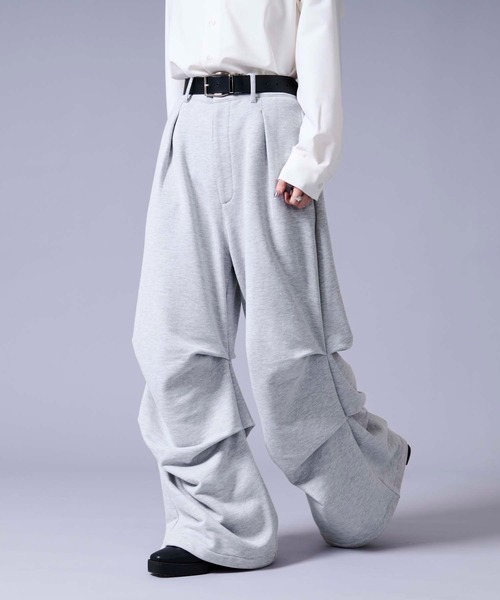 Ellno Loset(エルノロゼット)の「2wayタックヘビースウェットパンツ(スウェットパンツ・メンズ・グレー/ブラック・LARGE/MEDIUM/SMALL)」の12枚目の写真