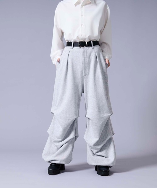 Ellno Loset(エルノロゼット)の「2wayタックヘビースウェットパンツ(スウェットパンツ・メンズ・グレー/ブラック・LARGE/MEDIUM/SMALL)」の11枚目の写真
