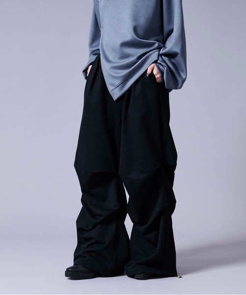 Ellno Loset(エルノロゼット)の「2wayタックヘビースウェットパンツ(スウェットパンツ・メンズ・グレー/ブラック・LARGE/MEDIUM/SMALL)」の6枚目の写真
