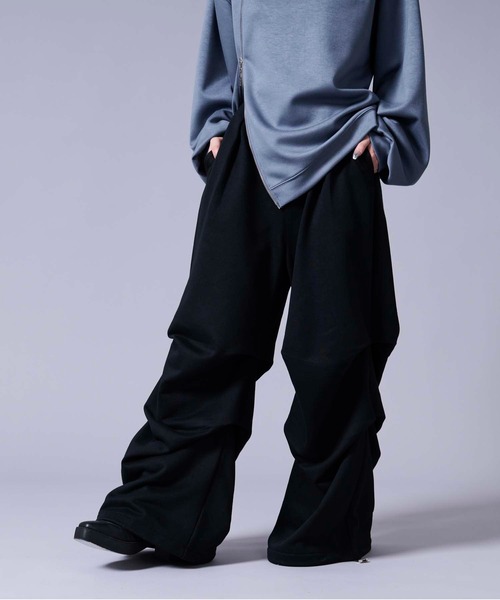 Ellno Loset(エルノロゼット)の「2wayタックヘビースウェットパンツ(スウェットパンツ・メンズ・グレー/ブラック・LARGE/MEDIUM/SMALL)」の7枚目の写真