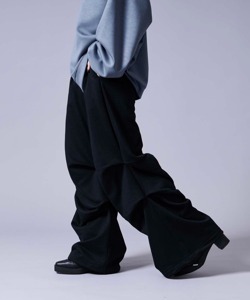 Ellno Loset(エルノロゼット)の「2wayタックヘビースウェットパンツ(スウェットパンツ・メンズ・グレー/ブラック・LARGE/MEDIUM/SMALL)」の8枚目の写真