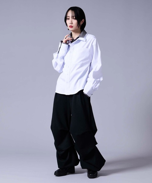 Ellno Loset(エルノロゼット)の「2wayタックヘビースウェットパンツ(スウェットパンツ・メンズ・グレー/ブラック・LARGE/MEDIUM/SMALL)」の22枚目の写真