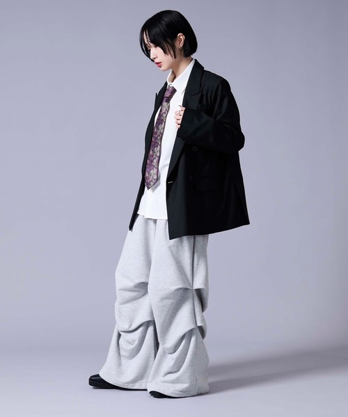 Ellno Loset(エルノロゼット)の「2wayタックヘビースウェットパンツ(スウェットパンツ・メンズ・グレー/ブラック・LARGE/MEDIUM/SMALL)」の19枚目の写真