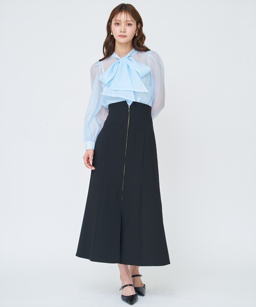AND COUTURE(アンドクチュール)の「フロントZIPマーメイドスカート(スカート・レディース・イエロー/ベージュ/ブルー/ブラック・MEDIUM/SMALL)」の13枚目の写真