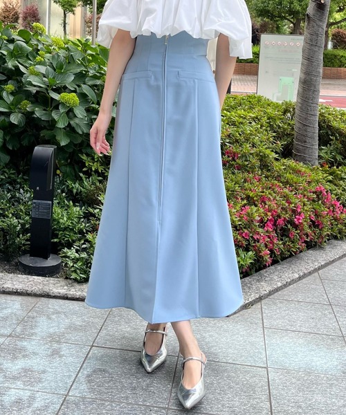 AND COUTURE(アンドクチュール)の「フロントZIPマーメイドスカート(スカート・レディース・イエロー/ベージュ/ブルー/ブラック・MEDIUM/SMALL)」の11枚目の写真