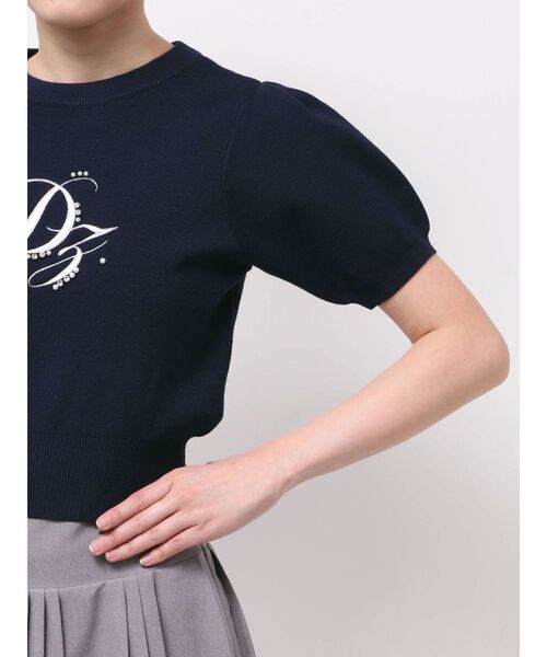 dazzlin(ダズリン)の「ロゴニットプルオーバー(ニット/セーター・レディース・グレー/ネイビー/オフホワイト/ブルー・FREE)」の7枚目の写真