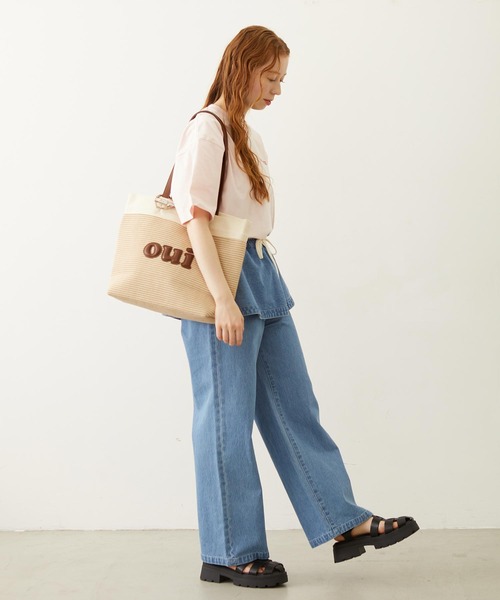 MILKFED.(ミルクフェド)の「OUI BASKET BAG(トートバッグ・レディース・ベージュ/ブラウン/ブラック・ONE SIZE)」の7枚目の写真