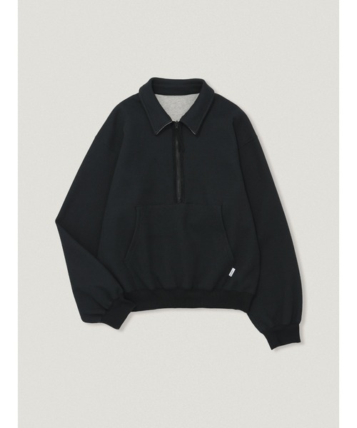 elephant TRIBAL fabrics(エレファントトライバルファブリックス)の「elephant TRIBAL fabrics Reversible Half-Zip(スウェット・メンズ・ブラウン/ブラック/セージグリーン・2/1)」の2枚目の写真