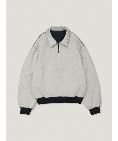 elephant TRIBAL fabrics(エレファントトライバルファブリックス)の「elephant TRIBAL fabrics Reversible Half-Zip(スウェット・メンズ・ブラウン/ブラック/セージグリーン・2/1)」の4枚目の写真
