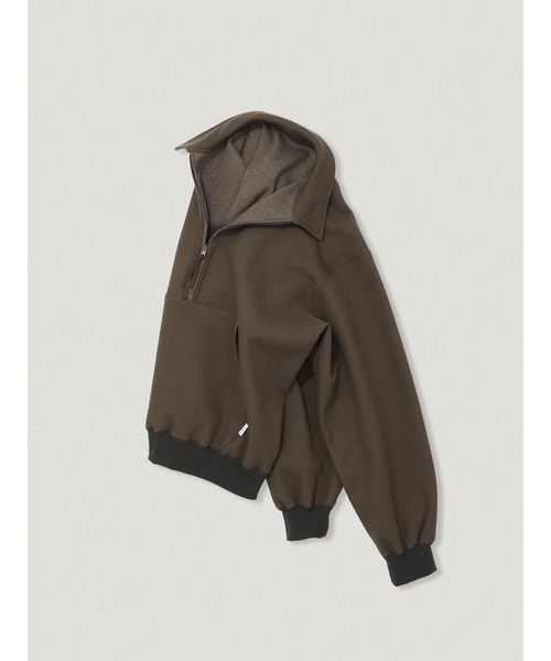 elephant TRIBAL fabrics(エレファントトライバルファブリックス)の「elephant TRIBAL fabrics Reversible Half-Zip(スウェット・メンズ・ブラウン/ブラック/セージグリーン・2/1)」の7枚目の写真