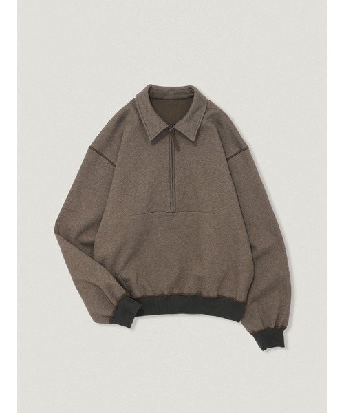 elephant TRIBAL fabrics(エレファントトライバルファブリックス)の「elephant TRIBAL fabrics Reversible Half-Zip(スウェット・メンズ・ブラウン/ブラック/セージグリーン・2/1)」の8枚目の写真