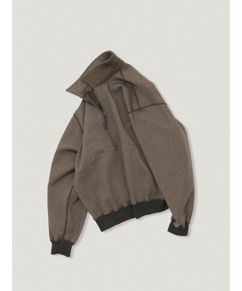elephant TRIBAL fabrics(エレファントトライバルファブリックス)の「elephant TRIBAL fabrics Reversible Half-Zip(スウェット・メンズ・ブラウン/ブラック/セージグリーン・2/1)」の9枚目の写真