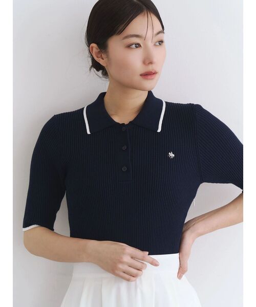 POLO BCS（ポロ ビーシーエス）の「【POLO BCS】ポロドッキングワンピース（ワンピース・レディース・その他1/ネイビー/オフホワイト・MEDIUM）」の13枚目の写真