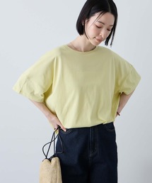 Aunely | 【Aunely】ひんやり 360°きれい見え コクーンシルエット ミニマル Tシャツ ＜YOSOOIシリーズ＞(Tシャツ/カットソー)