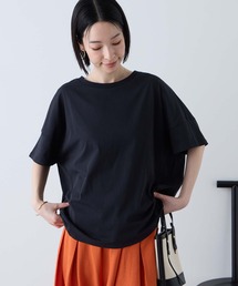 Aunely（オーネリー）の「【Aunely】ひんやり 360°きれい見え コクーンシルエット ミニマル Tシャツ ＜YOSOOIシリーズ＞（Tシャツ/カットソー）」