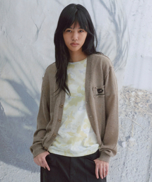 WELLBEING EXPRESS（ウェルビーイングエクスプレス）の「Logo Patch Hairy Cardigan Warm Grey（カーディガン/ボレロ）」