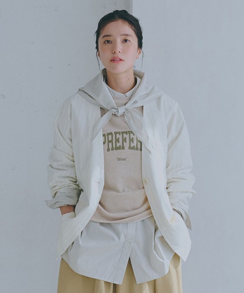 studio CLIP（スタディオクリップ）の「マルチWAYアソートオーバーシャツ（シャツ/ブラウス・レディース・その他1/ピンク/ライトグレー・FREE）」の2枚目の写真