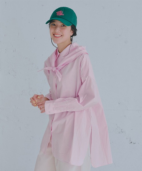 studio CLIP（スタディオクリップ）の「マルチWAYアソートオーバーシャツ（シャツ/ブラウス・レディース・その他1/ピンク/ライトグレー・FREE）」の22枚目の写真