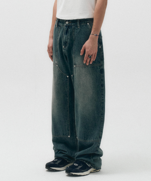 ECORR(エコル)の「カーペンダーリベットポイントデニムパンツ_ブルー(デニムパンツ・メンズ・その他・1/2/3)」の1枚目の写真