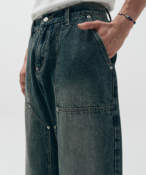 ECORR(エコル)の「カーペンダーリベットポイントデニムパンツ_ブルー(デニムパンツ・メンズ・その他・1/2/3)」の3枚目の写真