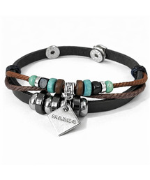 MARK-4（マーク4）の「LAYERED LEATHER (BOCASI)（ブレスレット）」