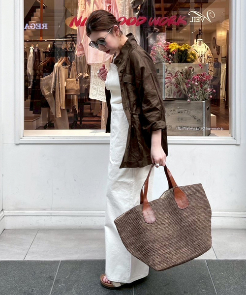 FRAMeWORK(フレームワーク)の「≪新色 / 追加≫ラミースタンドブルゾン(その他アウター・レディース・ネイビー/カーキ/ブラウン・FREE)」の13枚目の写真