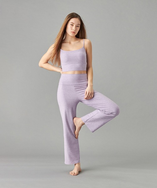 Chacott(チャコット)の「PeachMokuストレートパンツ(スウェットパンツ・レディース・ライラック/杢グレー・M)」の10枚目の写真