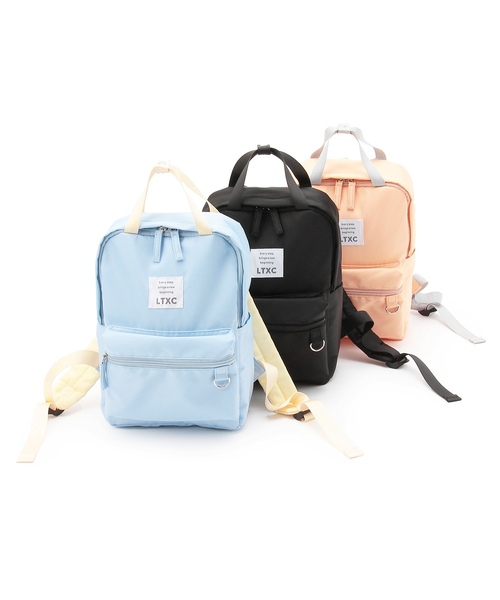 LOVETOXIC(ラブトキシック)の「【LTXC】【容量7L】スクエアナイロンミニリュック(バックパック/リュック・キッズ・ライトブルー/ブラック/オレンジ・F)」の6枚目の写真