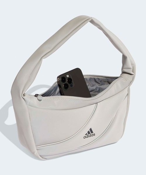 adidas(アディダス)の「adidas/アディダス パイピング 配色 ワンハンドルバッグ ハンドバッグ 秋 秋服 2026年秋冬(ショルダーバッグ・レディース・ブラック/グレー・FREE)」の5枚目の写真